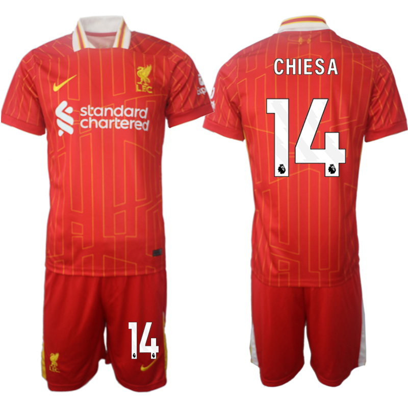 Men 2024-2025 Club Liverpool home red #14 Soccer Jersey